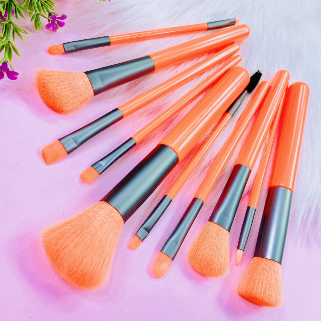 Set De Brochas Neón 10 Piezas
