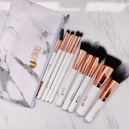 KIT BROCHA TRENDY X 10 MARMOL BLANCO